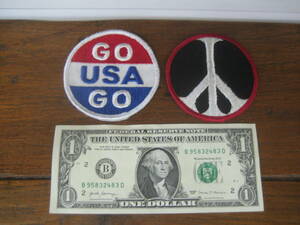 【VINTAGE USA PATCHES】◆ヴィンテージワッペン 2枚セット◆アメリカ購入◆【即決】setP