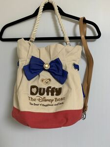 TDS/Duffy/東京ディズニーシー/ダッフィー ダッフルバッグ/トートバッグ/2way/ショルダー/かばん/擦れたたみ跡等