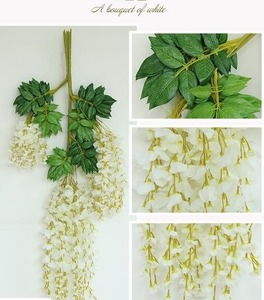 造花藤フラワーbracketplantストリング植物ホーム壁の装飾用 　飾り付け