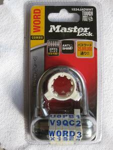 ★マスターロック(Master Lock)　ワード可変式南京錠 (白) 1534JADWHT　★