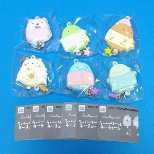 すみっコぐらし ラバーリールキーチェーン 全6種☆ガチャガチャ ガシャポン しろくま ぺんぎん とんかつ ねこ とかげ