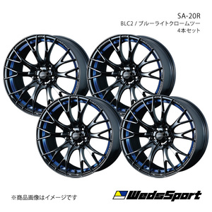 WedsSport/SA-20R フィット/フィットアリア GD1/2/3/4/5/6/7/8/9 アルミホイール4本セット【17×7.0J 4-100 INSET43 BLC2】0072726×4