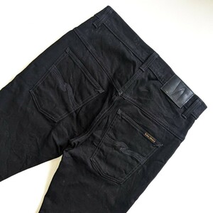 ヌーディージーンズ THIN FINN 1003913 ストレッチデニム W31 nudie jeans シンフィン ブラック 黒 クロ