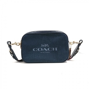 コーチ COACH ショルダーバッグ C8585 - デニム×レザー ネイビー×ライトブルー×マルチ ストラップ着脱可 美品 バッグ
