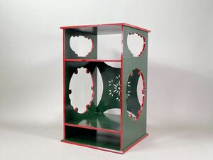 雪輪棚 青漆爪紅 茶道具 煎茶道具 木製 紙箱