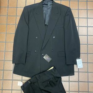 新品高級フォーマル ダブルスーツ セットアップ　漆黒の黒kanebo サイズBB7 礼服喪服 冠婚葬祭 アジャスター台場仕立てカネボウafter five