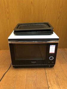 ★動作品★カラータッチ液晶★2017年製★ビストロ★Panasonic★3つ星★スチームオーブンレンジ★30L★庫内フラット★NE-BS1400-W★SR(N102)