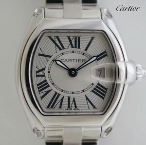 ◎Cartier カルティエ ロードスタースチール SM ホワイトダイヤル『オーバーホール済』／レディース腕時計 クオーツ W62016V3