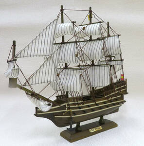 帆船模型 完成品 スペイン帆船 サン・フェリペ号 全長34cm ワケあり品 インテリア 置物