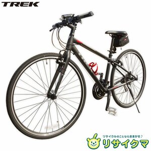 【中古・美品】D▼トレック TREK クロスバイク 自転車 2019年 MINOURA スタンド付 室内保管 Matte Trek Black FX 3 Disc (30580)