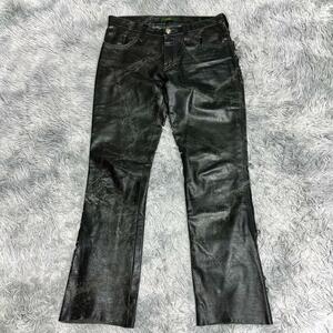 Obelisk leather flare pants Rare 00