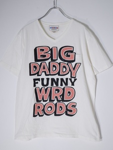 WEIRDOウィアード 2019SS BIG DADDY S/S V-NECK T-SHIRTS半袖VネックTシャツ[MTSA69228]