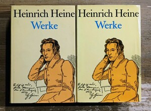 r0422-11.Heinrich Heine Werke 特装版2冊揃/ハインリヒ・ハイネ全集/ドイツ語/文学/詩集/エッセイ/文芸評論/批評