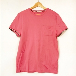 モンクレール MONCLER 半袖Tシャツ ピンク×白×マルチ レディース 美品 トップス