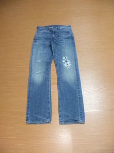 リーバイス505　W32L32　Levis　67505-0101　LVC　クラッシュ　ダメージ　リペア　レプリカ　復刻　ビッグE　赤耳　TALON42　タロン　古着