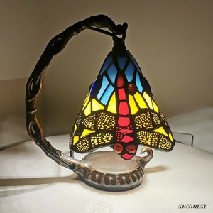 ティファニー ステンドグラス ランプ 蜻蛉 LED 照明 高級彩ガラス テーブル ランプ ライト スタンド レトロ おしゃれ 卓上 アンティーク
