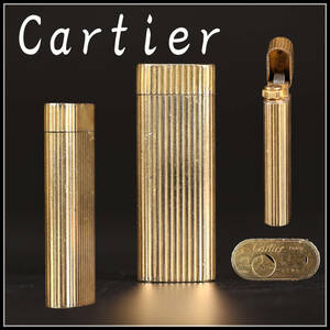 【秀】ZB337 カルティエ 【Cartier】 ガスライター 20MC ゴールド／時代のすれあり 美品！ｒ
