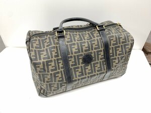 Fendi フェンディ ボストンバッグ ミニ ズッカ FF ロゴプレート バッグ 鞄 ロゴ金具 ヴィンテージ ガマ口 旅行バッグ 大きめ