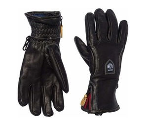 Hestra ヘストラ Hestra Furano Swisswool Leather Gloves フラノ　スイスウール　レザーグローブ　7　S　BLACK