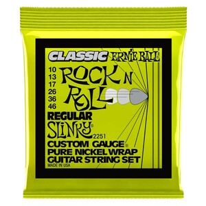 アーニーボール ERNIE BALL 2251 Regular Slinky Classic Rock n Roll Pure Nickel Wrap 10-46 Gauge エレキギター弦