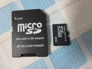 SILICON POWER microSDメモリーカード 2GB アダプタ付