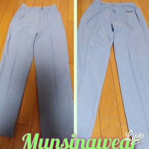 Munsingwear ◆ 長ズボンパンツ ズボン ゴルフウェア 9号 Mサイズ ゴルフウェア サックスブルー系 ◆マンシングウェア ◆ レディース 