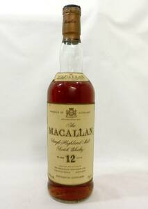 1000円スタート 酒 SCOTCH WHISKY MACALLAN 12年 SINGLE HIGHLAND MALT 750ml 43％ マッカラン スコッチ 未開栓 4 酒H512