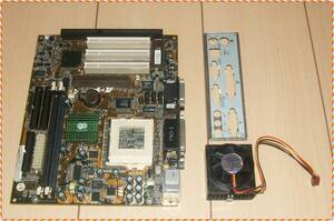 動作品◆レトロマザーボード　440ZX　Chaintech CT-6ZIA　ATX　USB socket370 ISA+PCI　CPUcooler