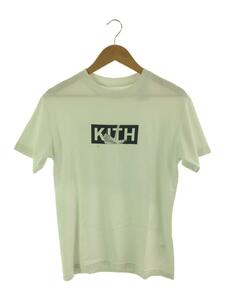 KITH◆Tシャツ/S/コットン/WHT/使用感/左脇下破れ/TREATS GOT MILK