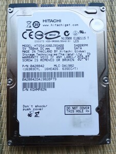 【正常品】SATA ハードディスク HDD●日立 80GB●HTS541680J9SA00