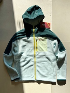 COTOPAXIコトパクシ ABRAZO フーデッドフルジップフリースジャケット サイズＭ ライトブルー×グリーン