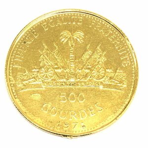 K24 ハイチ インスブルックオリンピック記念 500グールド金貨 総重量6.2ｇ【CDAS7025】