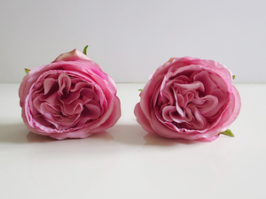 素敵な造花☆ 花径8.5cm パシュミナローズ　ピンク（茎長さ12cm) ２本
