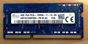 SK hynix PC3L-12800S 4GB 　 動作確認品 HMT451S6BFR8A-PB N0 AA