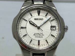 ジャンク 【1円スタート】SEIKO セイコー 5J32-0AK0 キネティック 腕時計(ゆ15-04-06)