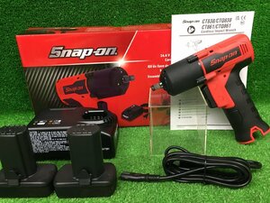 未使用品 Snap-on スナップオン 14.4V 3/8 コードレスインパクトレンチキット CT861J2 レッド 充電器+バッテリ2個付