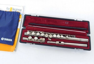 【R1-440】 YAMAHA フルート YFL 211 ヤマハ Flute 管楽器 音楽 吹奏楽 演奏 日本製 ハードケース ハードケース フルート入門書付 「K462」