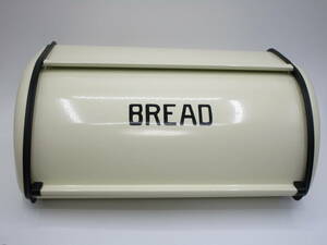 即決　BREAD BOX　ブレッドボックス　パンケース　フレッドケース　キッチン雑貨　スチール　アイボリー　W36㎝（DDKMU