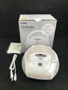 湘/TDK/CD Radio/SP-CD8211WH/動作確認済/ポータブルプレーヤー/オーディオ機器/家電/箱付/取説付/4.12-20KS