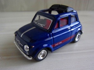 Majani FIAT 500／マイアーニ フィアット 500 1/48★ネイビー　ミニカー・プルバック・バレンタイン【未使用に近い】