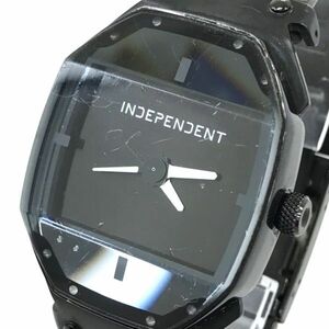 CITIZEN シチズン independent インディペンデント 腕時計 2530-003249-05 クオーツ アナログ トノー ブラック 電池交換済み 動作確認済み