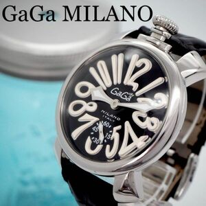 494 GaGa MILANO メンズ腕時計 手巻きマヌアーレ48 スモセコ