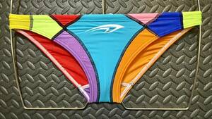 SURFBLADE 新品未使用 競泳水着 Sサイズ マルチカラー 7色使い ステンドグラス風 カラフル競パン お洒落競パン 完売品 SURF BLADE A-SURF