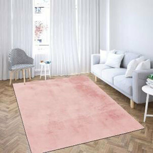 ラグ カーペット 絨毯 130×180cm 長方形 ピンク色 やわらかな肌ざわり RUFURAN