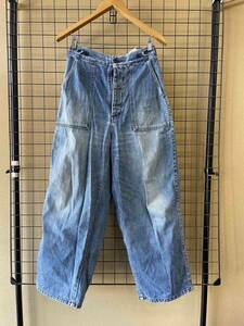 【ORDINARY FITS/オーディナリーフィッツ】Vintage Look Denim Baker Pants デニム ベイカーパンツ ワイドシルエット ヴィンテージデザイン
