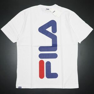 ●送料390円可能商品 フィラ ゴルフ FILA GOLF 新品 メンズ 吸汗速乾 ビッグロゴ 半袖 Tシャツ 白 Lサイズ[749654WT1N-L]一 三 弐★QWER