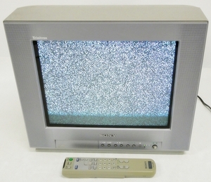 16 39-593744-18 [Y] SONY ソニー KV-14DA1 Trinitron トリニトロン ブラウン管テレビ TV レトロ 家電 2001年製 リモコン付き 福39