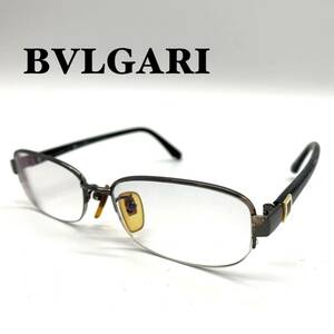 BVLGARI ブルガリ メガネフレーム 度入り 眼鏡 アイウェア ハーフリム YBX045