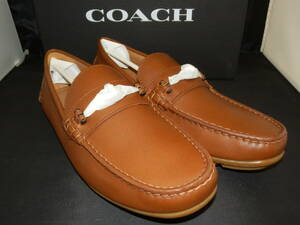 Coach(コーチ) ☆MOTT DRIVER IN SM LT ダークサドル　レザーシューズ　US8.5　JPN 26.5cm 