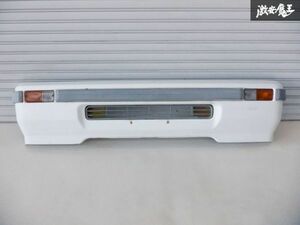 三菱 純正 P25W P35W デリカスターワゴン フロントバンパー 白系 ウインカー付 当時物 即納 棚2F-F-3